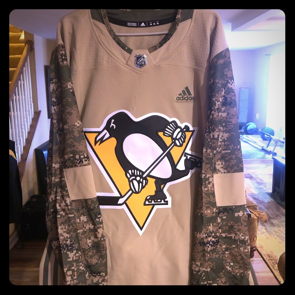 Penguins Adidas 2018 Military Appreciation Jersey